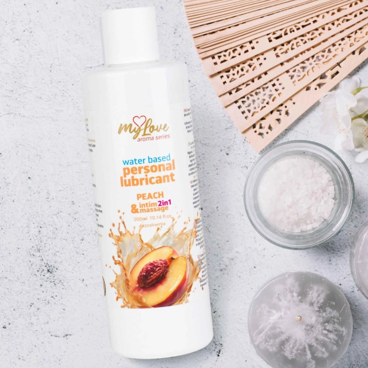 Żel intymny i do masażu MyLove Aroma Series 2w1 Brzoskwinia 300 ml