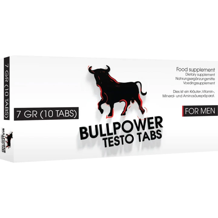 Tabletki Stymulujące Bull Power Testo - Naturalne Ekstrakty, Wzmocnienie Erekcji
