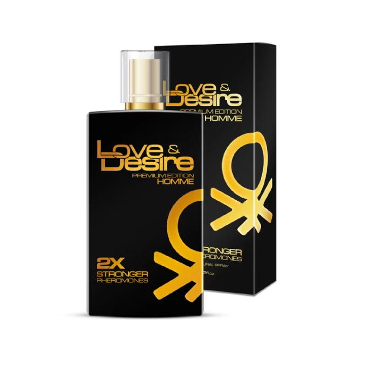 Perfumy męskie Feromony Love Desire GOLD 100 ml - Orzeźwiający zapach, trwałość 24h