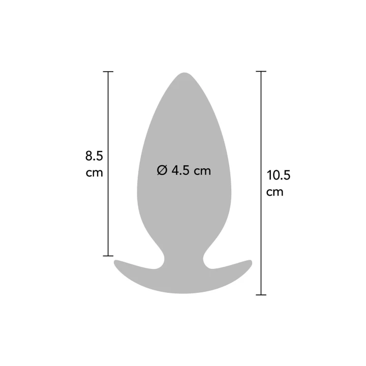Zabawką analną Bubble Butt - czarna, silikonowa, 4.5 cm średnicy, 10.5 cm długości