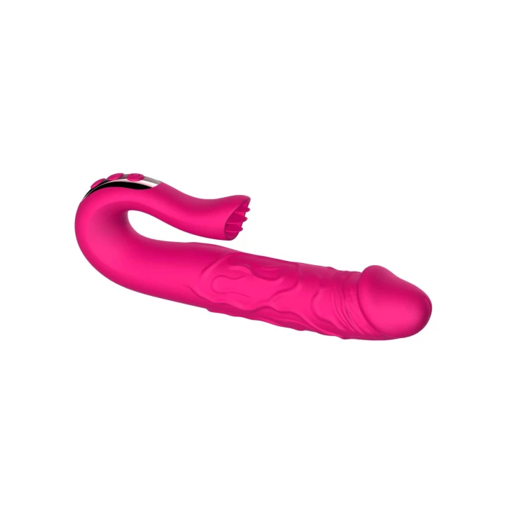 Dildo Realistyczny z Wibracją, Silikon Medyczny, 10 Prędkości, Wodoodporny IPX7