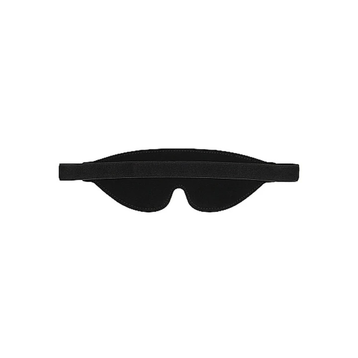 Maseczka na oczy - Ouch! SLUT - Czarna skóra, wycięcie, szyta warstwa