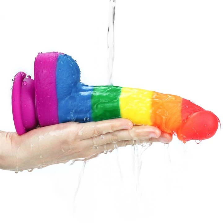 Dildo Prider 8'' z platynowego silikonu, długość 20,5 cm, ergonomiczny kształt