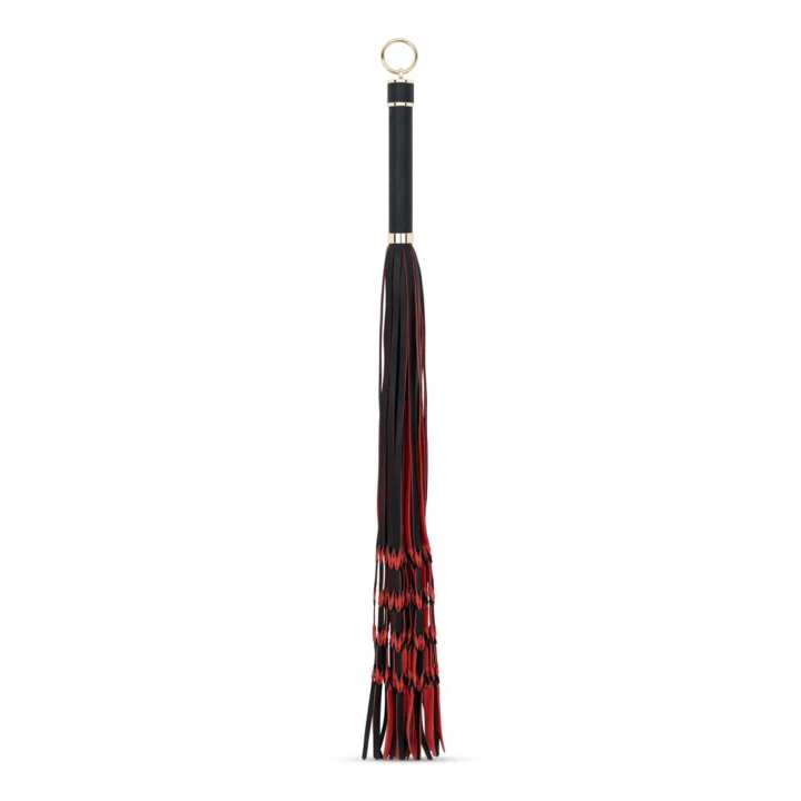 Flogger BDSM - Fetish Collection, 64 cm, ekoskóra, czarno-czerwony, solidna rączka