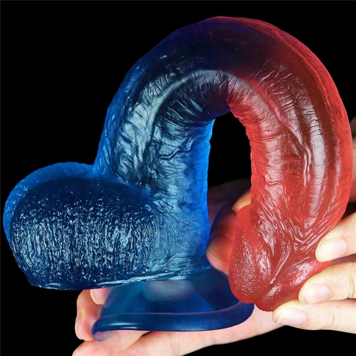 Dildo 23 cm Realistyczne Żyłkowanie, Przysysająca Podstawa, TPE