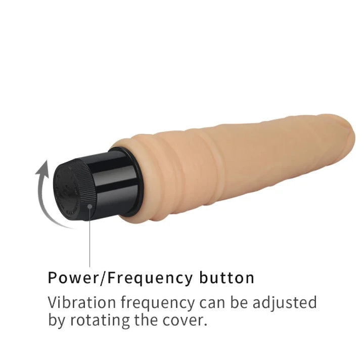 Wibrator realistyczny Cyberskin 7,5'' - wodoodporny, regulacja wibracji, ultra miękki