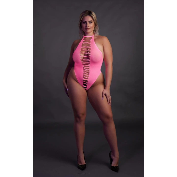 Body wysoki krój Neonowa, 92% Nylon, UV aktywowane, rozmiar XL/XXXXL