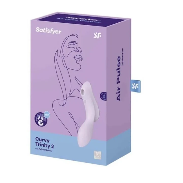 Wibrator - Satisfyer Curvy Trinity 2, 3 silniczki, wodoszczelny IPX7, 11 programów fal ciśnienia