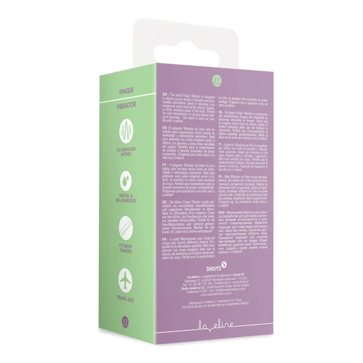 Wibrator palcowy Loveline - Silikonowy, 3,5 cm, intensywna stymulacja, kolor mystic purple