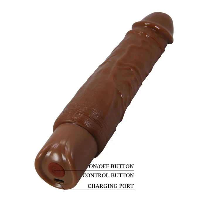 Dildo - Pretty Love Rufus, 23,8cm długości, 10 trybów wibracji, realistyczny kształt