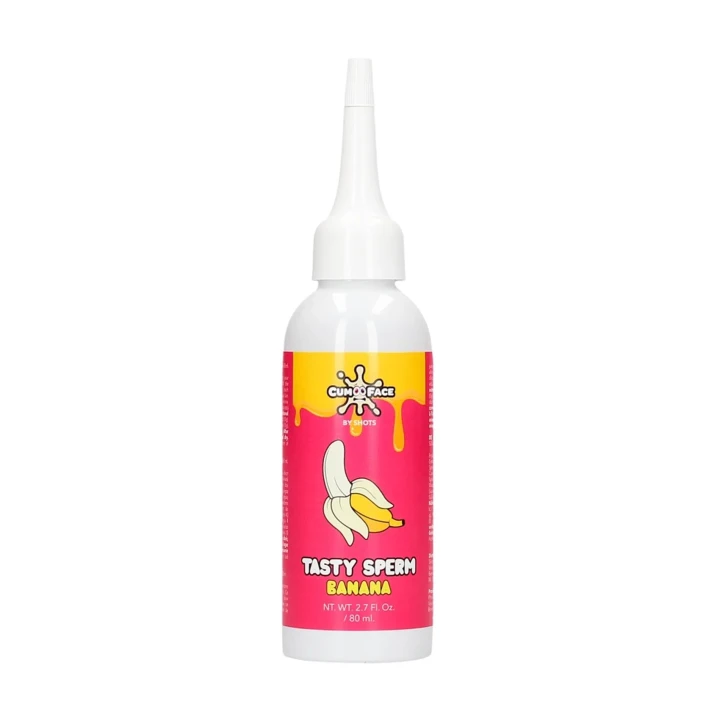 Woda smakowa - Banana Tasty Sperm, 80 ml, z dodatkiem słodzików, bezkaloryczna, do gier