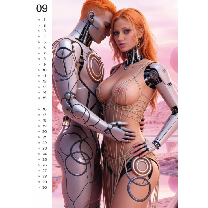 Kalendarz ścienny pin–up Wild Fantasy 2027, 12 ilustracji, 297 × 420 mm, zestaw 10 szt.