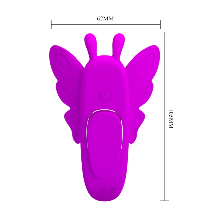 Wibrator motylkowy PRETTY LOVE - Aileen, silikonowy, zdalnie sterowany, wibrujący