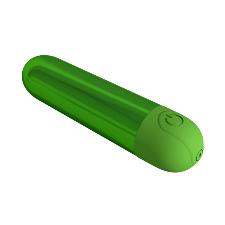Wibrator bullet Pretty Love Kiwi, 10 trybów, ładowany USB, zielony