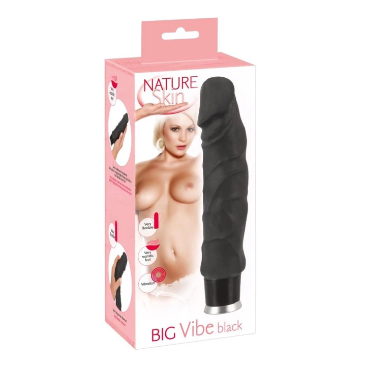 Wibrator penis Big Vibe Nature Skin, 8 trybów, długość 23 cm, średnica 4,5 cm