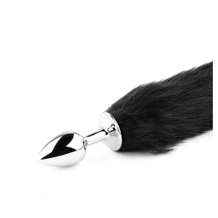 Plug analny Lisi ogon XL – stal nierdzewna, średnica 2,7 cm, ogon 38,5 cm