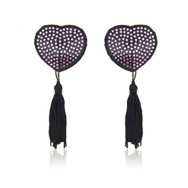 Nakładki na sutki - Heart shine, samoprzylepne, wielokrotnego użytku, 2 szt.