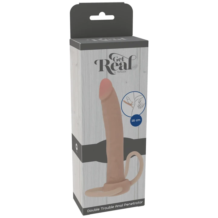 Gadżet analny TOYJOY Double Trouble, silikon, 16 cm długości, 2,2 cm średnicy