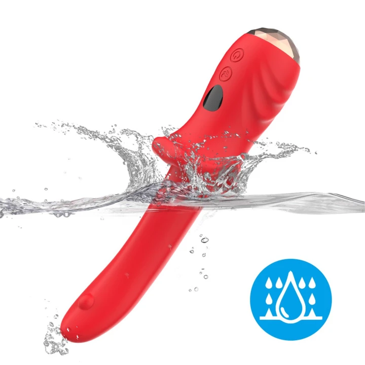 Wibrator stymulujący – Giant Tongue, 9 trybów wibracji, wodoodporny, silikon medyczny