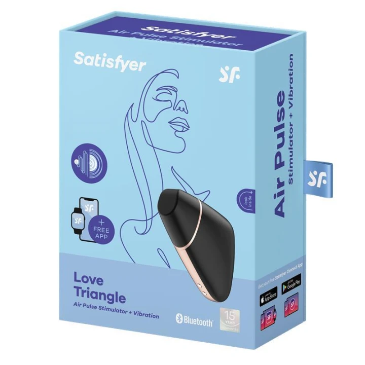 Stymulator łechtaczki - Satisfyer Love Triangle, powietrzne fale, wibracje, USB