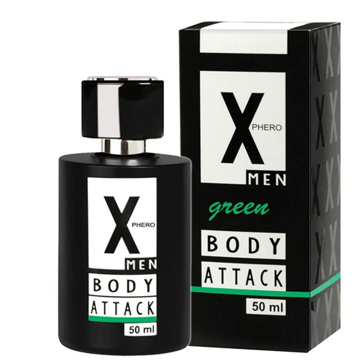Woda toaletowa męska Body Attack Green 50 ml, intensywny zapach, trwałość 3-4 godziny