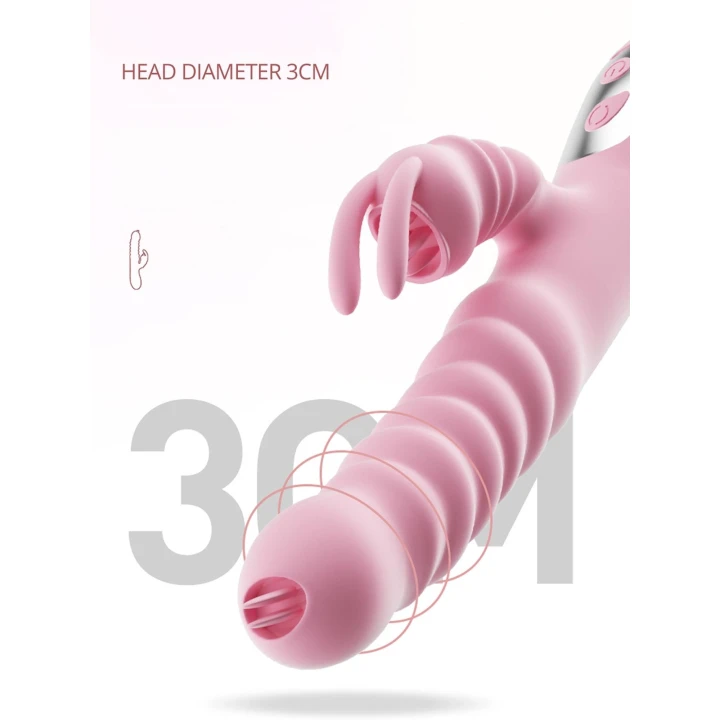 Wibrator królik USB - Hannah, 20 trybów, wodoodporny, silikonowy