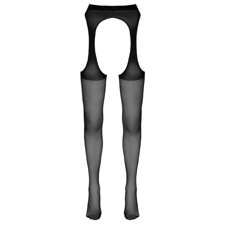 Rajstopy do pończoch COTTELLI LINGERIE - czarne, 100% poliamid, elegancki design