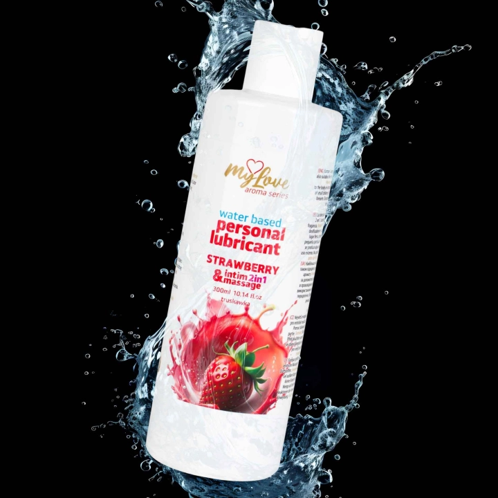 Żel intymny i do masażu 2w1 MyLove Aroma Strawberry, wodny, 300 ml