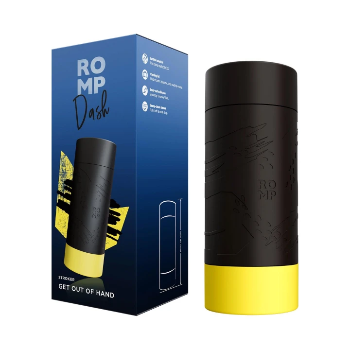 Ręczny masturbator ROMP Dash – super miękka tuleja TPE, efekt ssania bez zasilania