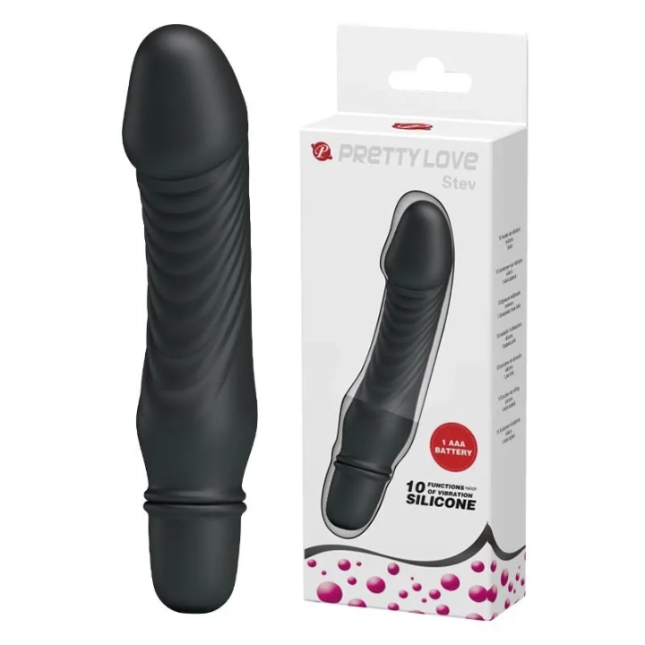 Stymulator analno-pochwowy Pretty Love Stev, silikon, 10 funkcji, wodoodporny