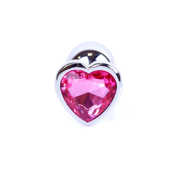 Plug analny - Jewellery Silver Heart | Stal nierdzewna, Kryształ, 7 cm