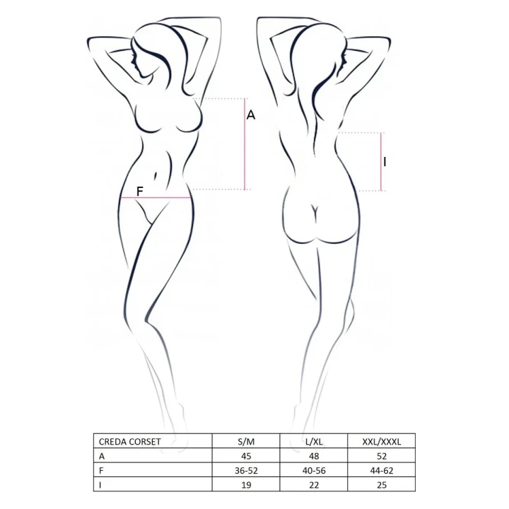 Gorset CASMIR XXL/XXXL - mikrofibra, regulowane ramiączka, stringi w komplecie