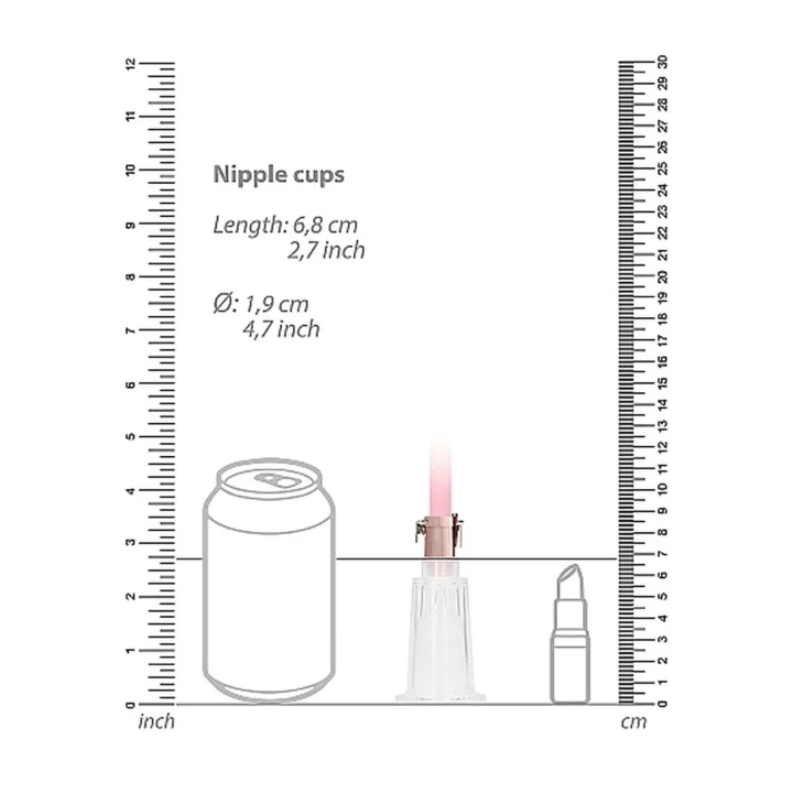 Pompka do łechtaczki i sutków - Średnia, Różowe Złoto, 3 Przyssawki, Akryl