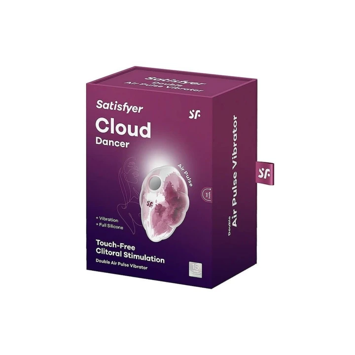 Stymulator łechtaczki Satisfyer Cloud Dancer, silikon, wodoszczelny, 11 programów