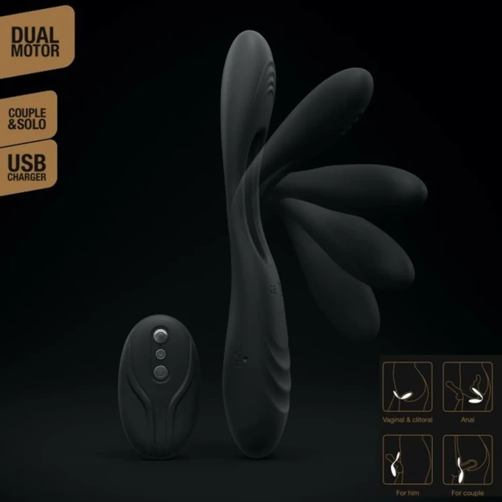 Wibrator wielofunkcyjny Marc Dorcel, 2 silniki, 10 trybów wibracji, elastyczny