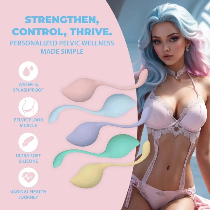 Zestaw do Kegla Loveline - Pelvic Stem, 5 obciążeń, materiał ABS i silikon