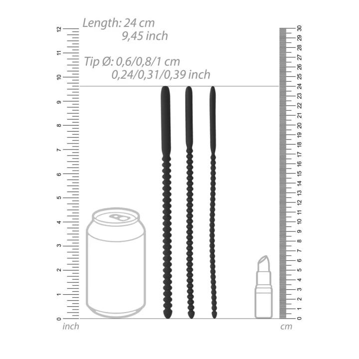 Dilatator cewkowy z silikonu - Zestaw 3 rozmiarów, bezpieczny dla ciała, elastyczny