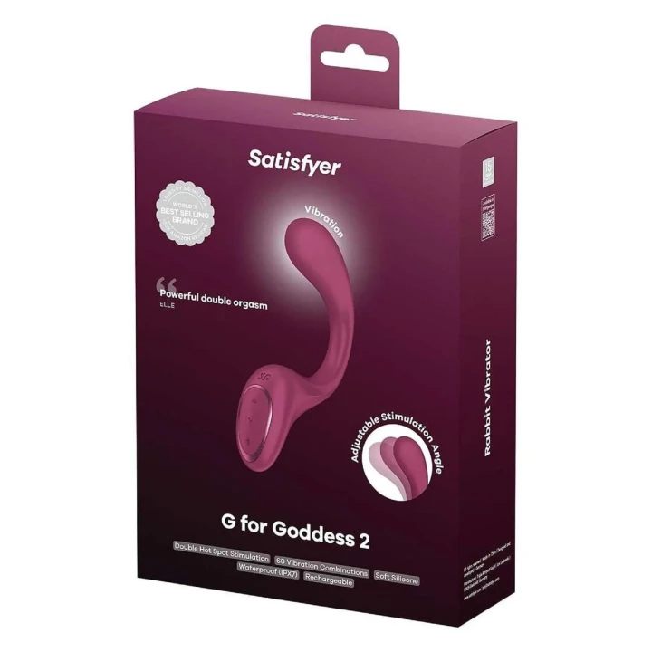 Wibrator G – Satisfyer G For Goddess 2, 2 silniki, elastyczny kształt, IPX7