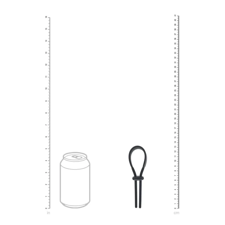 Pierścień na penisa poziomu regulowanego LEVELZ, silikon 5mm, czarny, 14cm