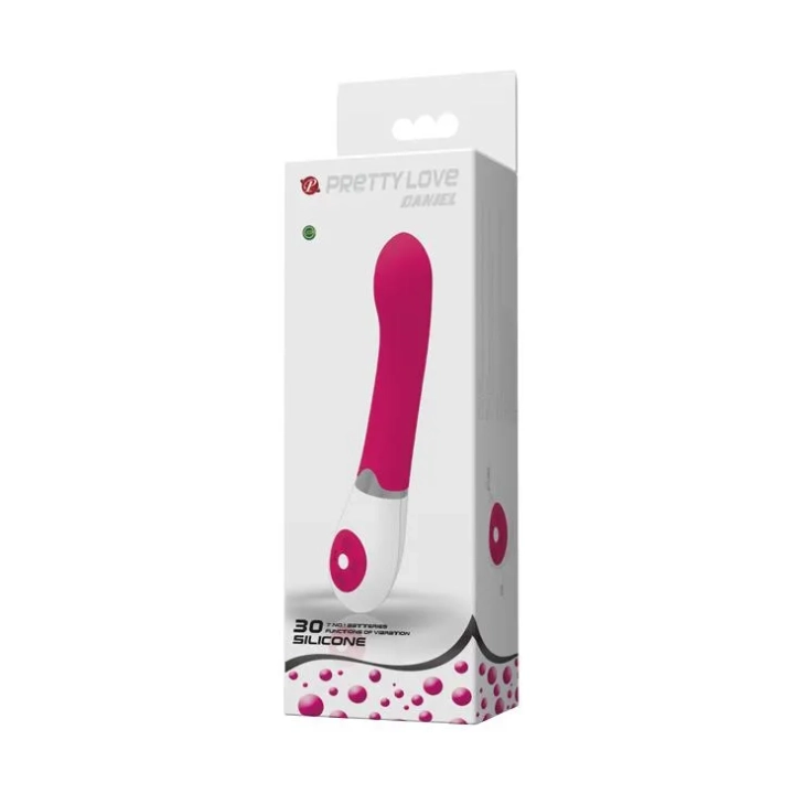 Wibrator silikonowy PRETTY LOVE - DANIEL, 30 funkcji, 19,5 cm, 3,1 cm