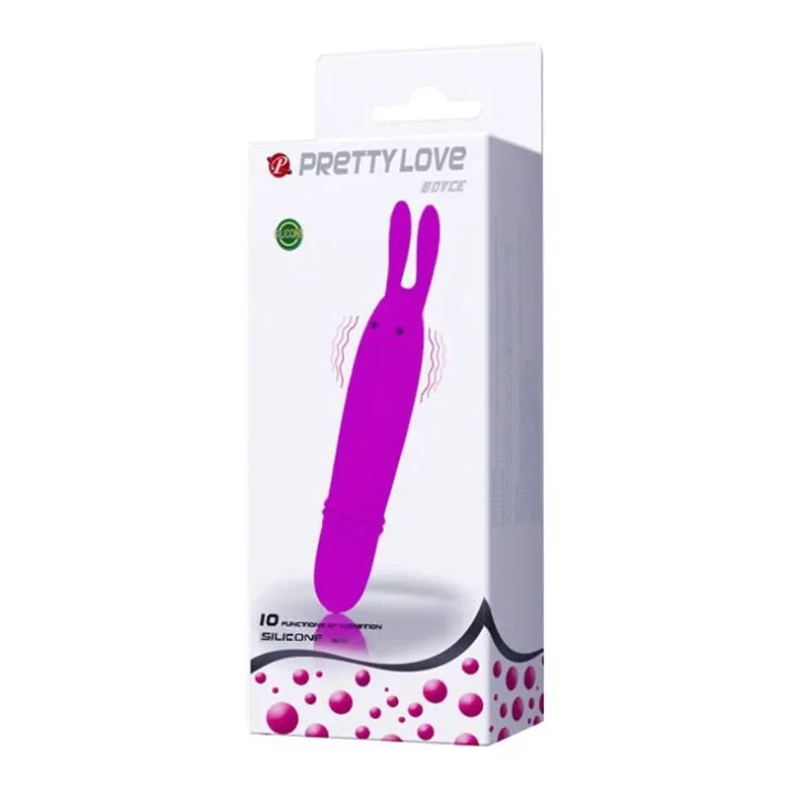 Wibrator silikonowy PRETTY LOVE - BOYCE, 10 funkcji, wodoodporny, 12,5 cm