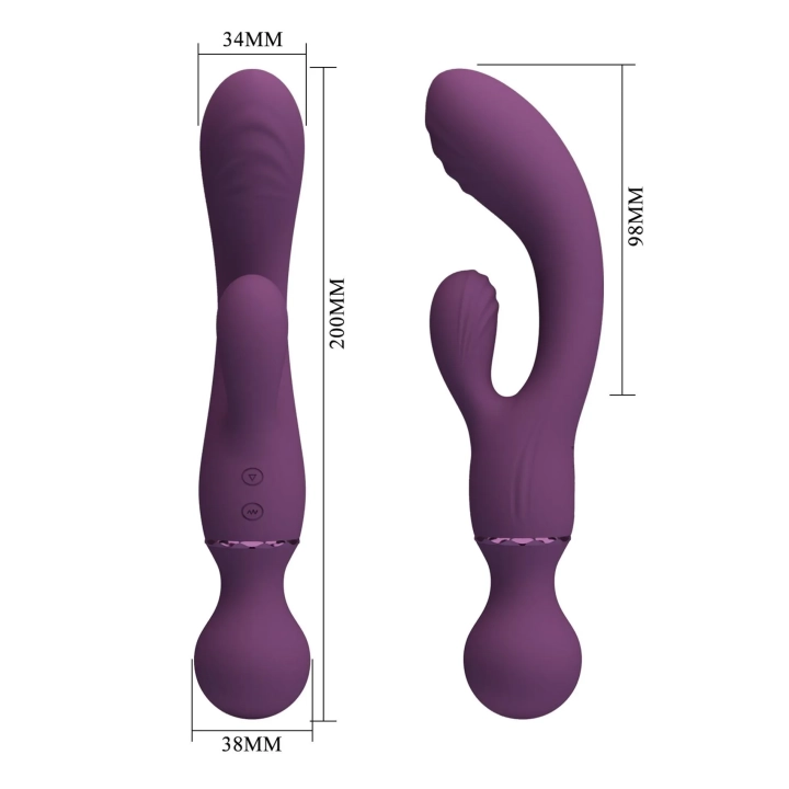 Wibrator króliczek Pretty Love, 20 cm, 10 trybów wibracji, wodoodporny