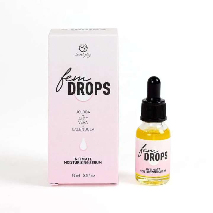 Serum intymne Fem Drops — 100% naturalne oleje, aloe vera, pipeta 15 ml
