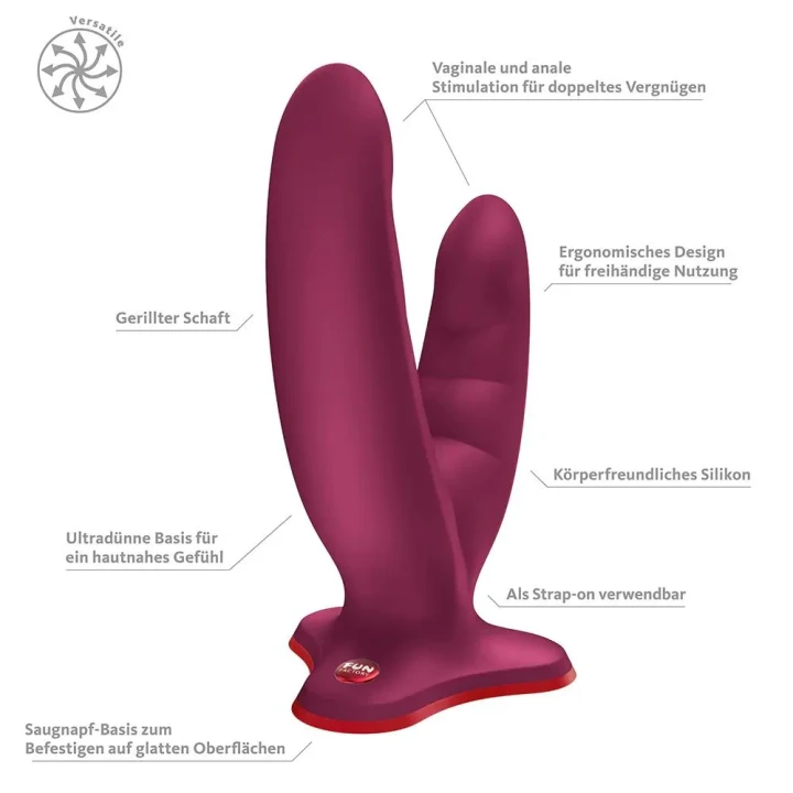 Stymulator łechtaczki i waginalny Fun Factory Ryde — przyssawka, teksturowany silikon, wodoodporny