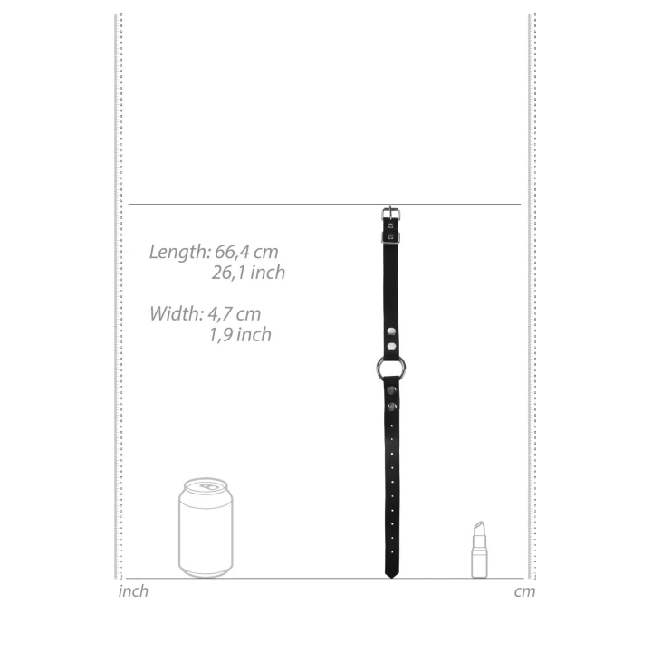 Knebel ustny - Regulowany, wykonany z wysokiej jakości skóry PU, stalowe pierścienie