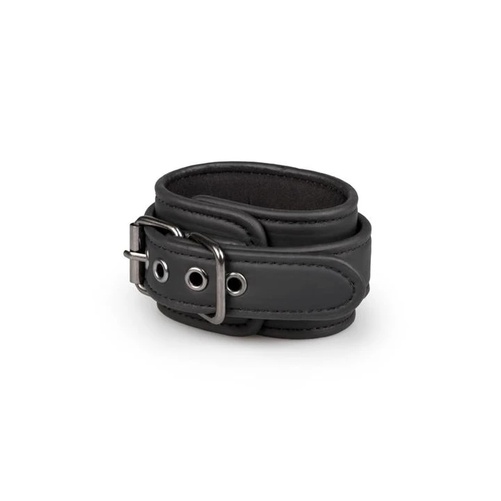 Mankiety na kostki regulowane 13-30 cm, sztuczna skóra, z metalowym łańcuchem