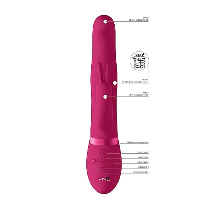 Wibrator punktu G Izara - 10 funkcji, 3 silniczki, wodoodporny