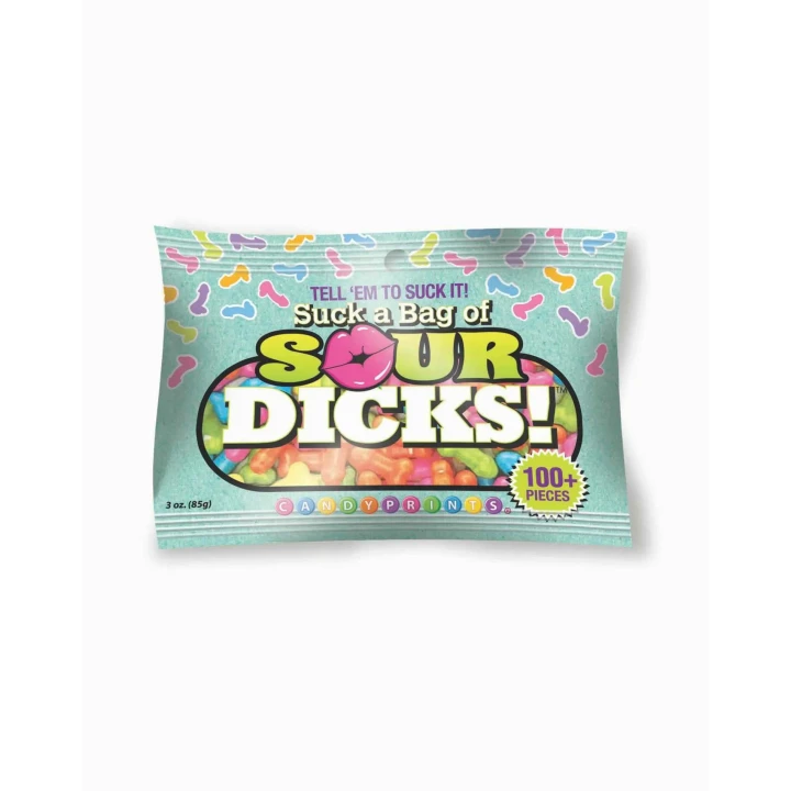 Kwaśne cukierki w kształcie penisów - Słodko-Kwaśny Mix, 100 kawałków w opakowaniu