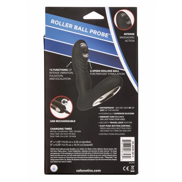 Sonda analna Eclipse – silikon medyczny, wodoodporna, 12 trybów wibracji