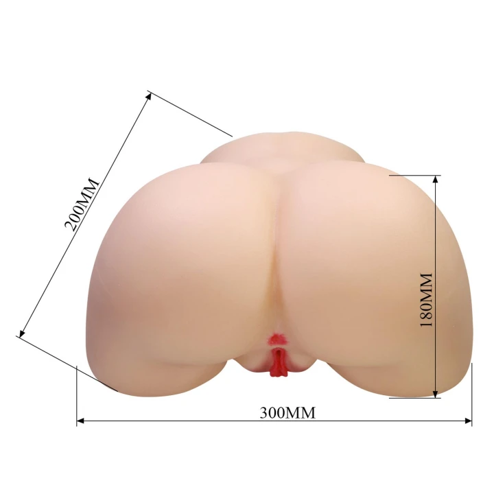 Masturbator analny i waginalny Crazy Bull Olivia, 30 cm, materiał TPR, hiperrealistyczny